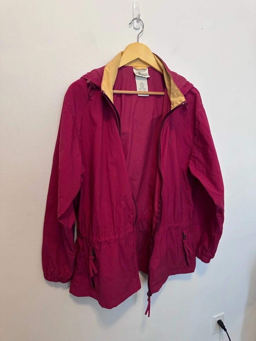 Women's Raspberry Hooded Windbreaker Jacket - Picture 15 of 15